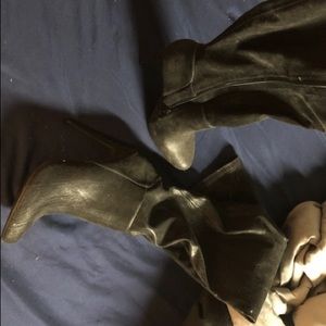 Black high heel over the knee boots!